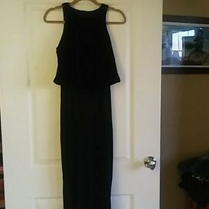 Jones New York Velvet Top Black Jumpsuit